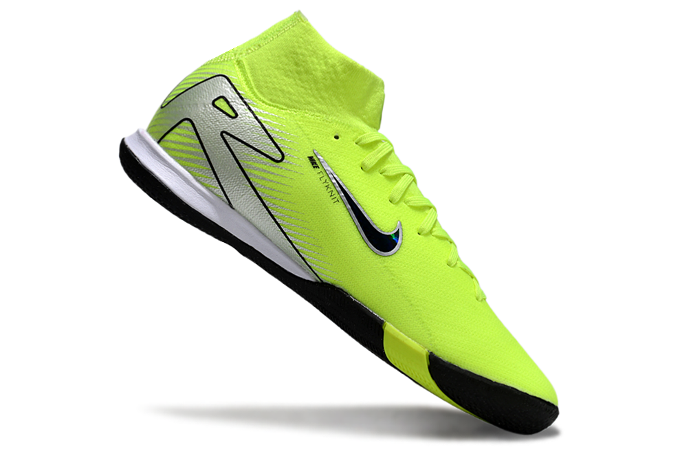 Chuteira Futsal Nike Air Zoom Mercurial Superfly 10 Elite  IC - Verde, Prata e Preta