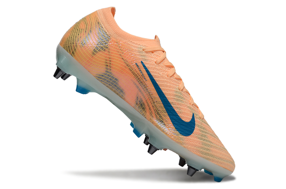 Chuteira Nike Air Zoom Mercurial Vapor 16 Kylian Mbappe Elite SG - Laranja e Azul